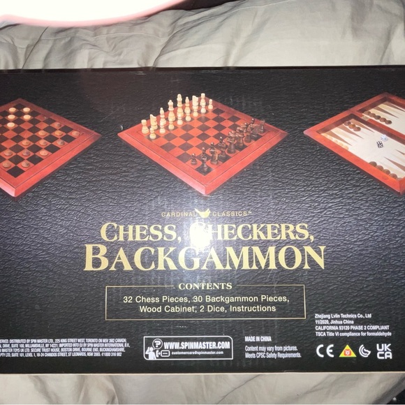 Chess checkers backhamman board game set new never used brand new in box sold! - Picture 2 of 4